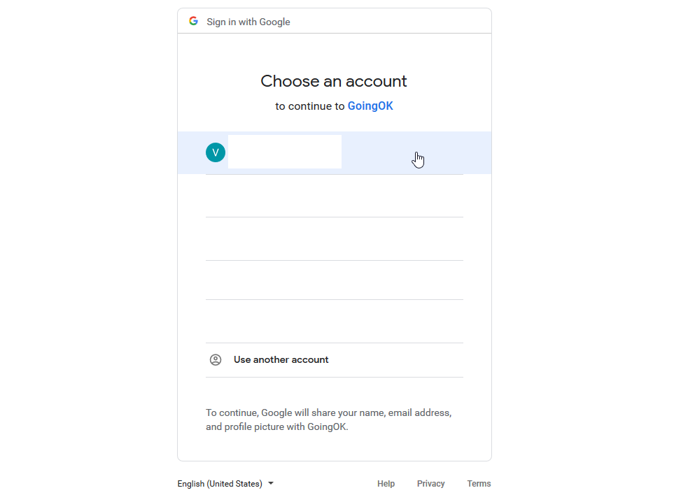 Sign in with Google